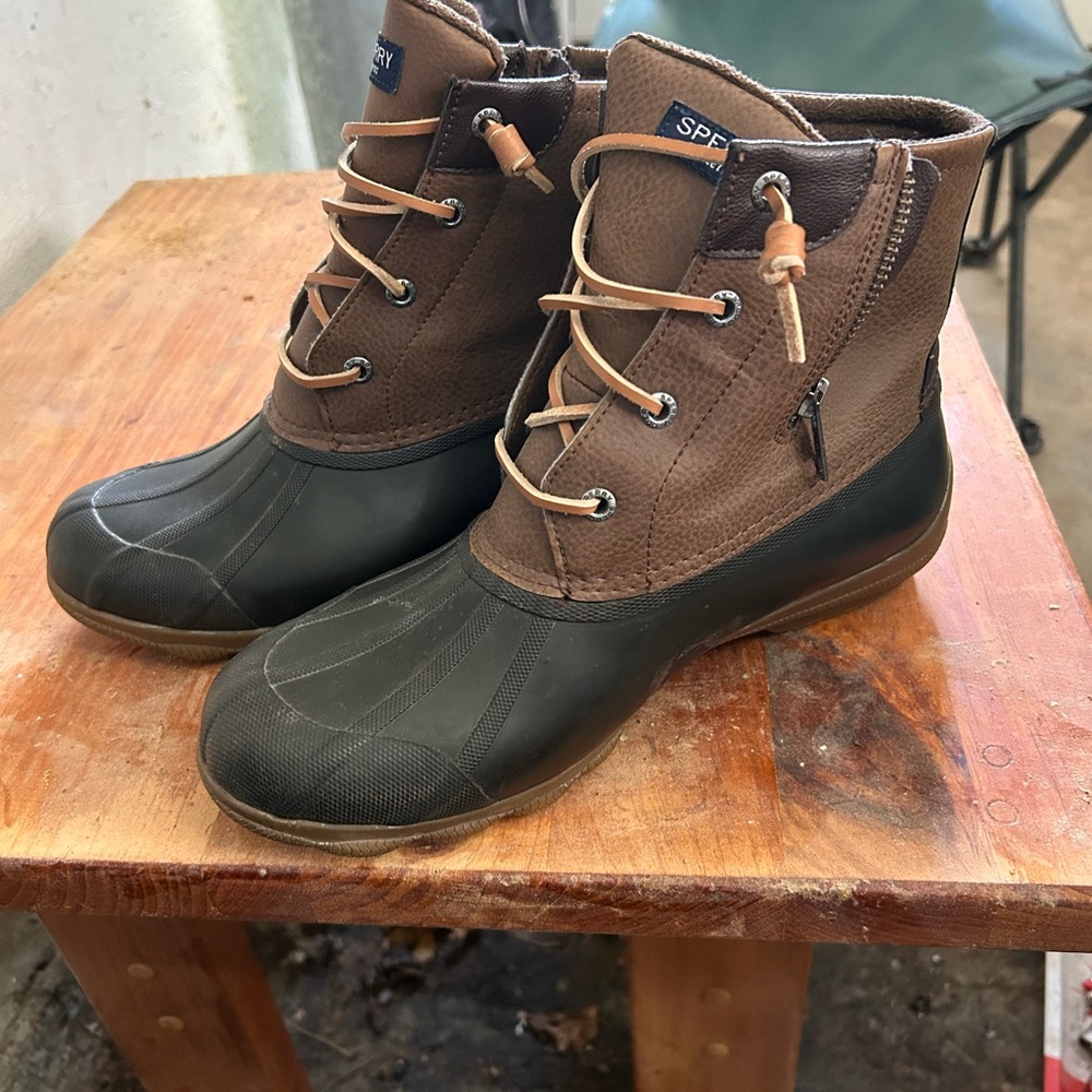 Sperry Men's Brown and Black Boots